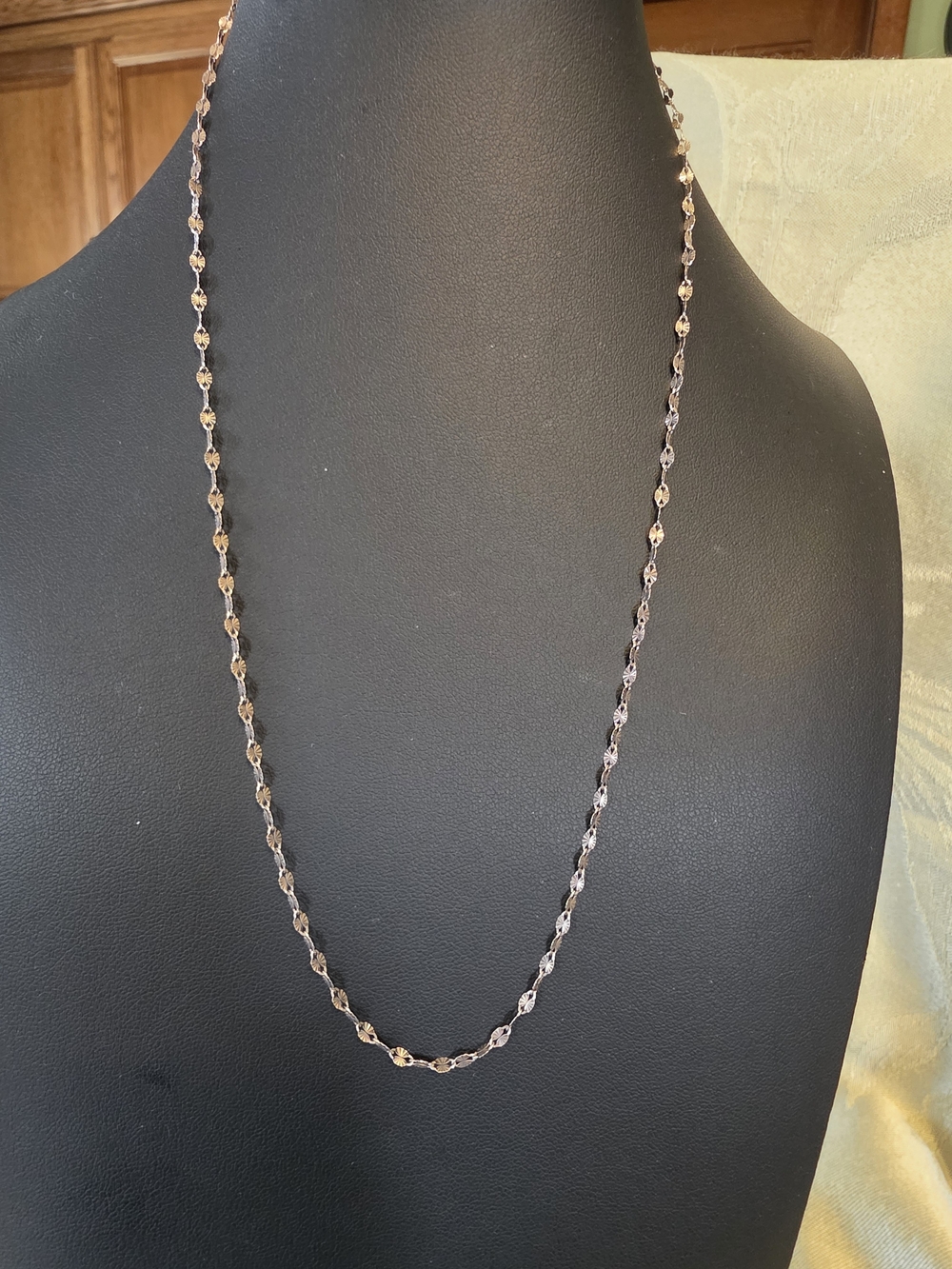 #323 Giani Bernini Rose Gold Faceted Link Necklace